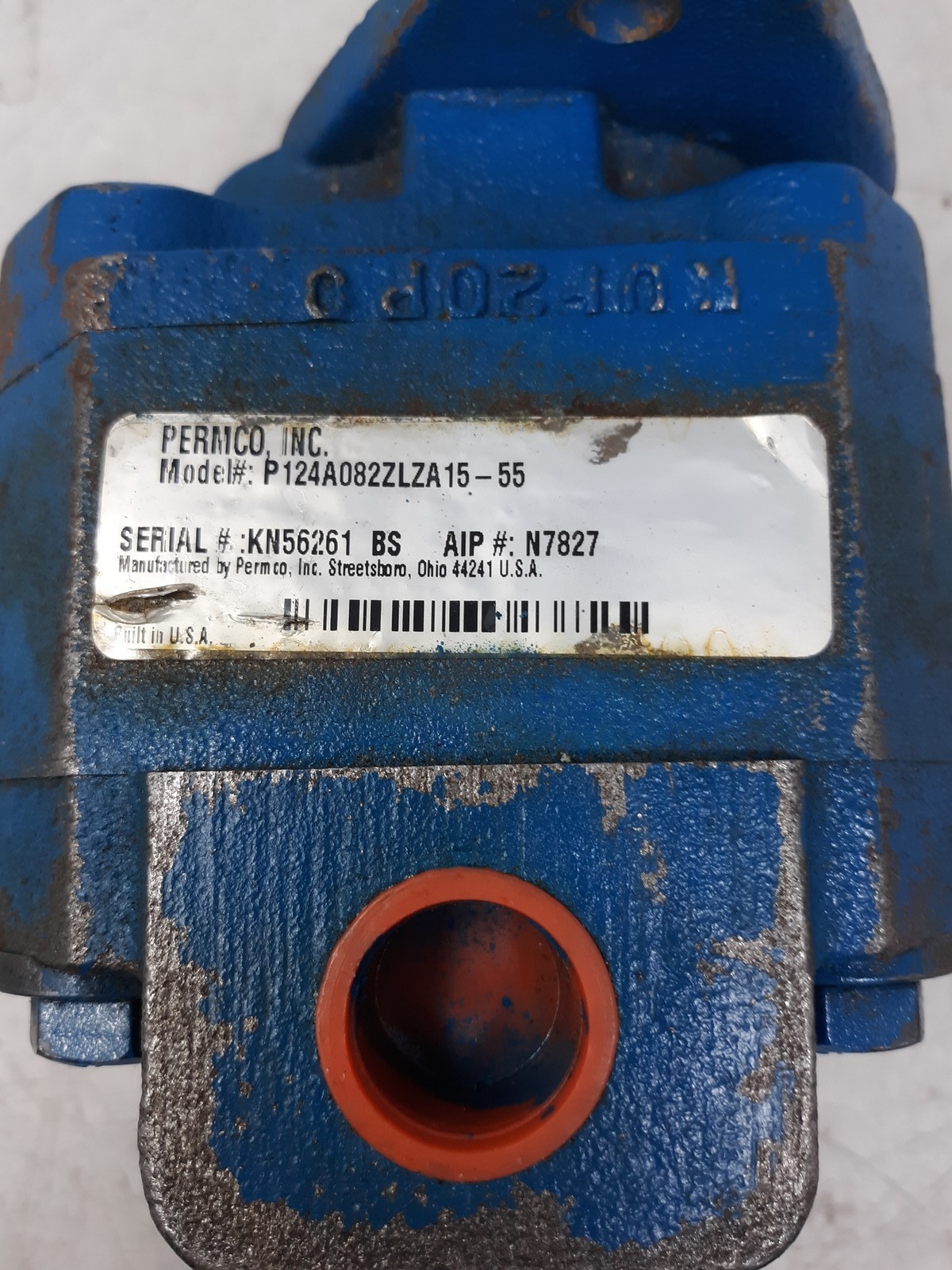 Permco P124A082ZLZ A15-55 Hydraulic Gear Pump Used - Good