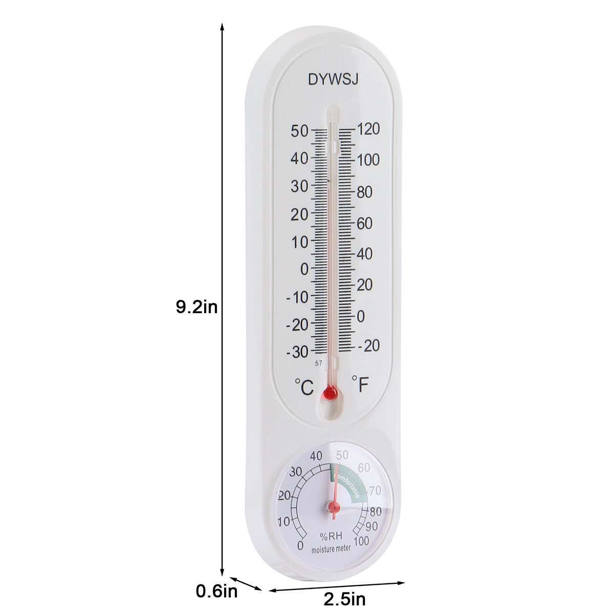 4PCS Wall Thermometer Indoor Outdoor Mount Garden Greenhouse Home Humidity Meter