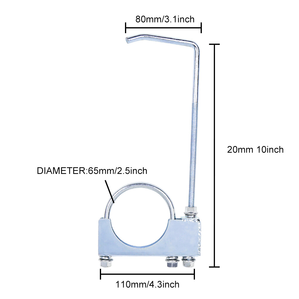 NEW 2.5" Universal Adjustable Clamp-On Exhaust Hanger Fits 2-1/2" Exhaust Pipe