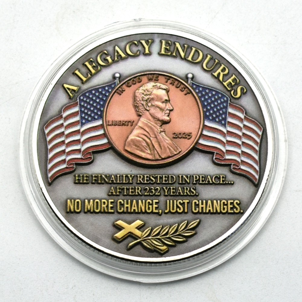 The Last Cent Eagle Tribute Coin 1793-2025 R.I.P Penny Commemorative Medal