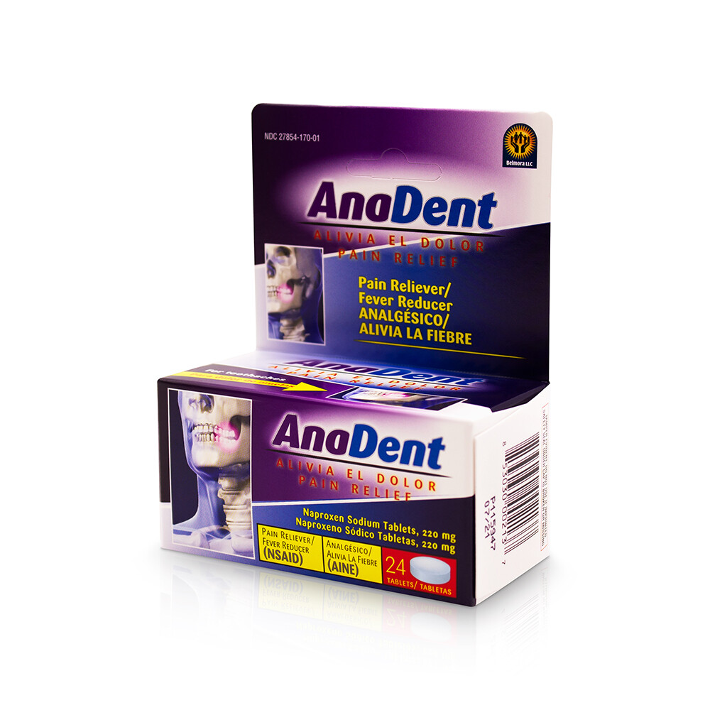 1 ANA-DENT 24 TABS PAIN RELIEF FOR TOOTHACHES ANADENT