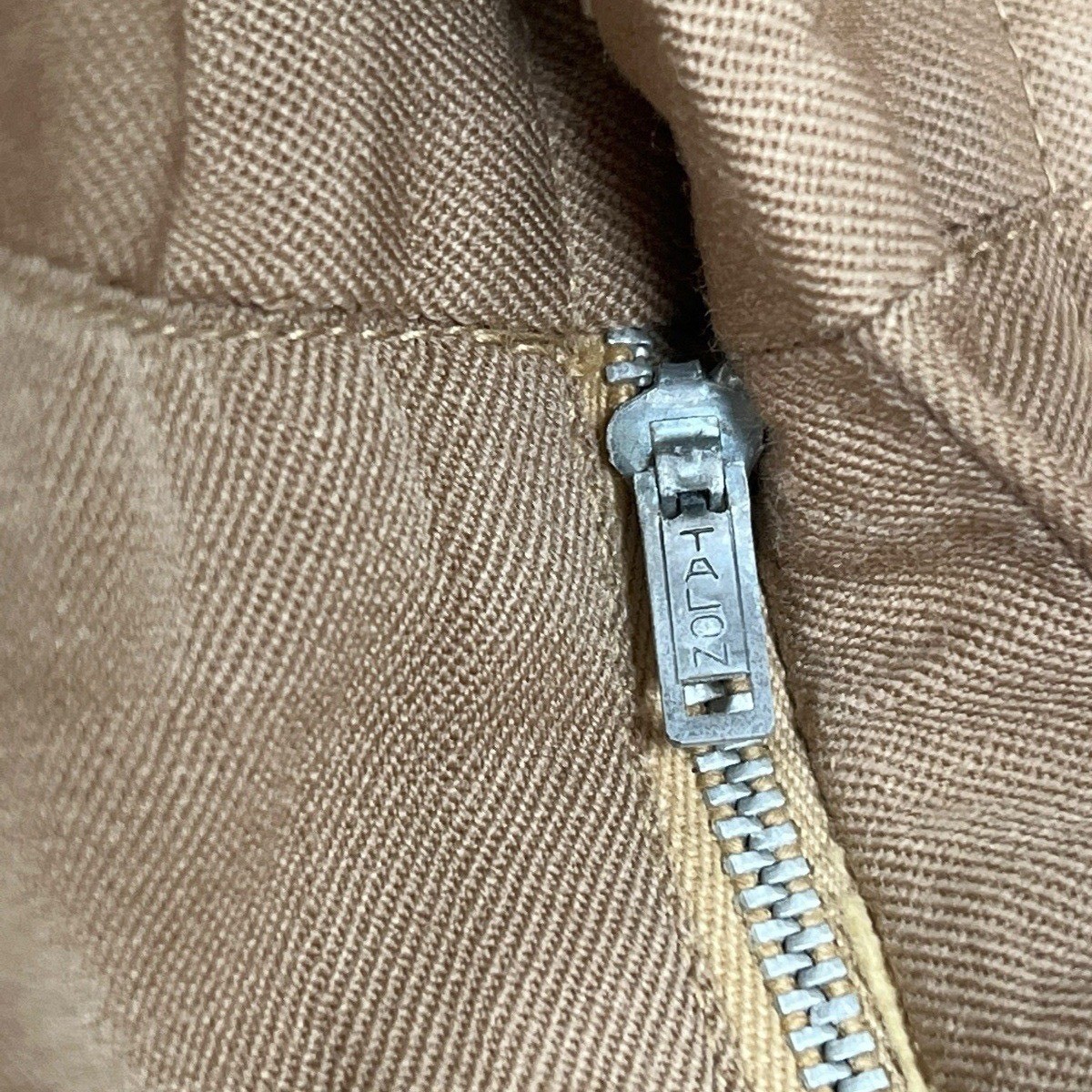 Vintage 1940s mens Tan suspender pants Davis Clothing Co. Talon 32X29