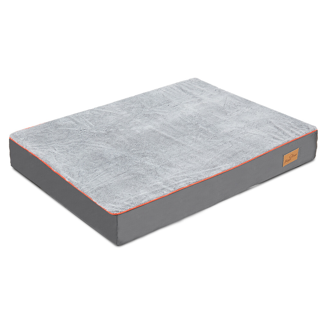 Thick Pillow Orthopedic Dog Bed Soft Foam Kennel Mattress Beautiful Stone Gray