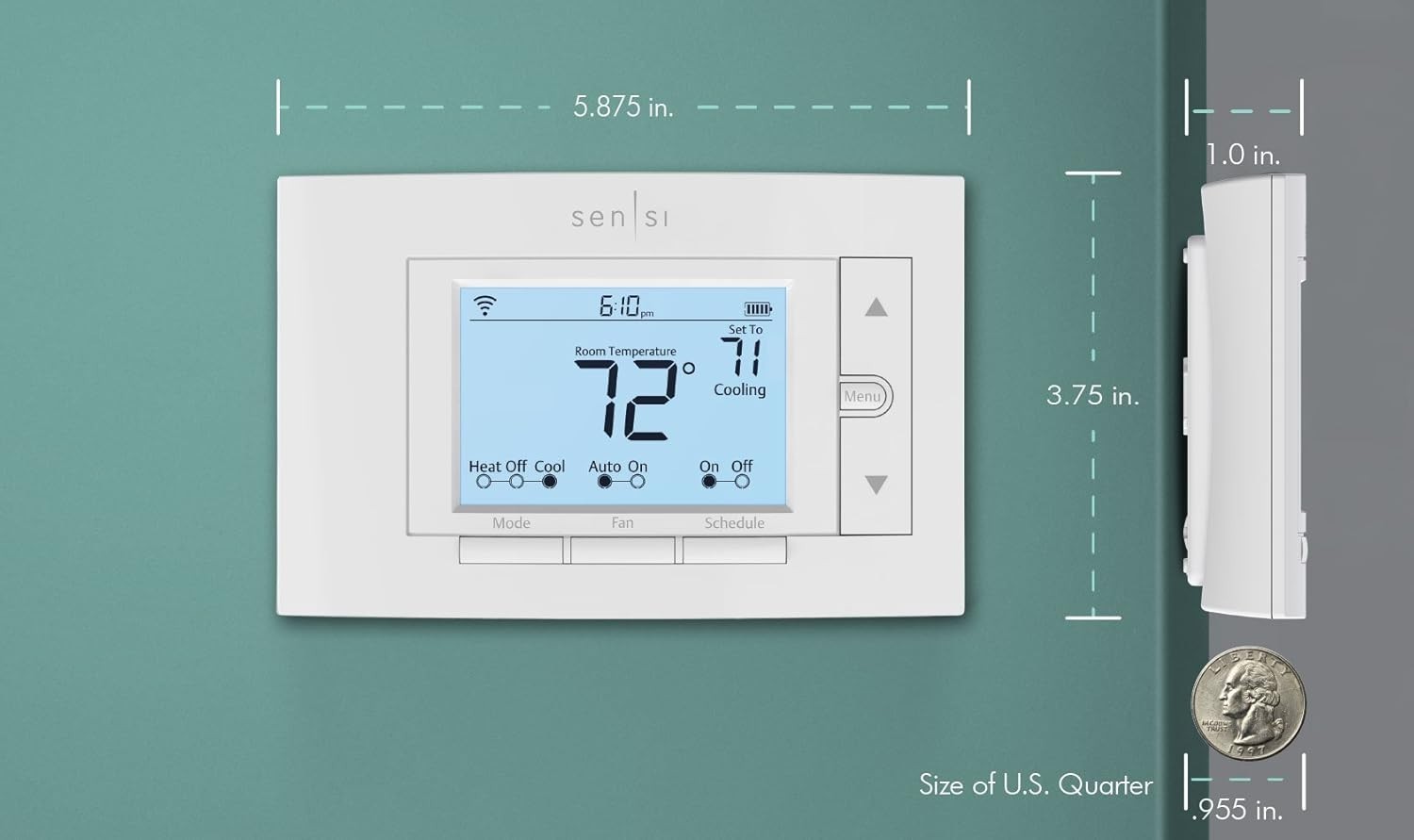 Sensi Smart Thermostat, 100 Years Of Expertise, Wi-Fi, Data Privacy, Programmabl