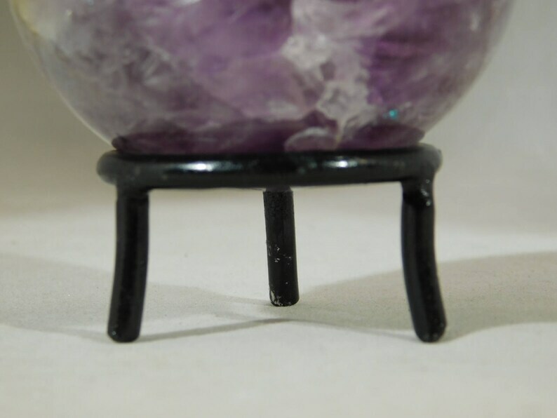 Sphere Display Stand Medium Size Black Metal Short