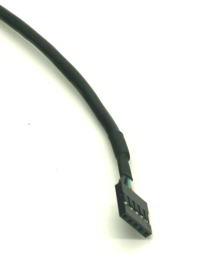 USB Header Cable 5-Pin 1x5 Case to Mainboard 16 inch Black (2-PACK)