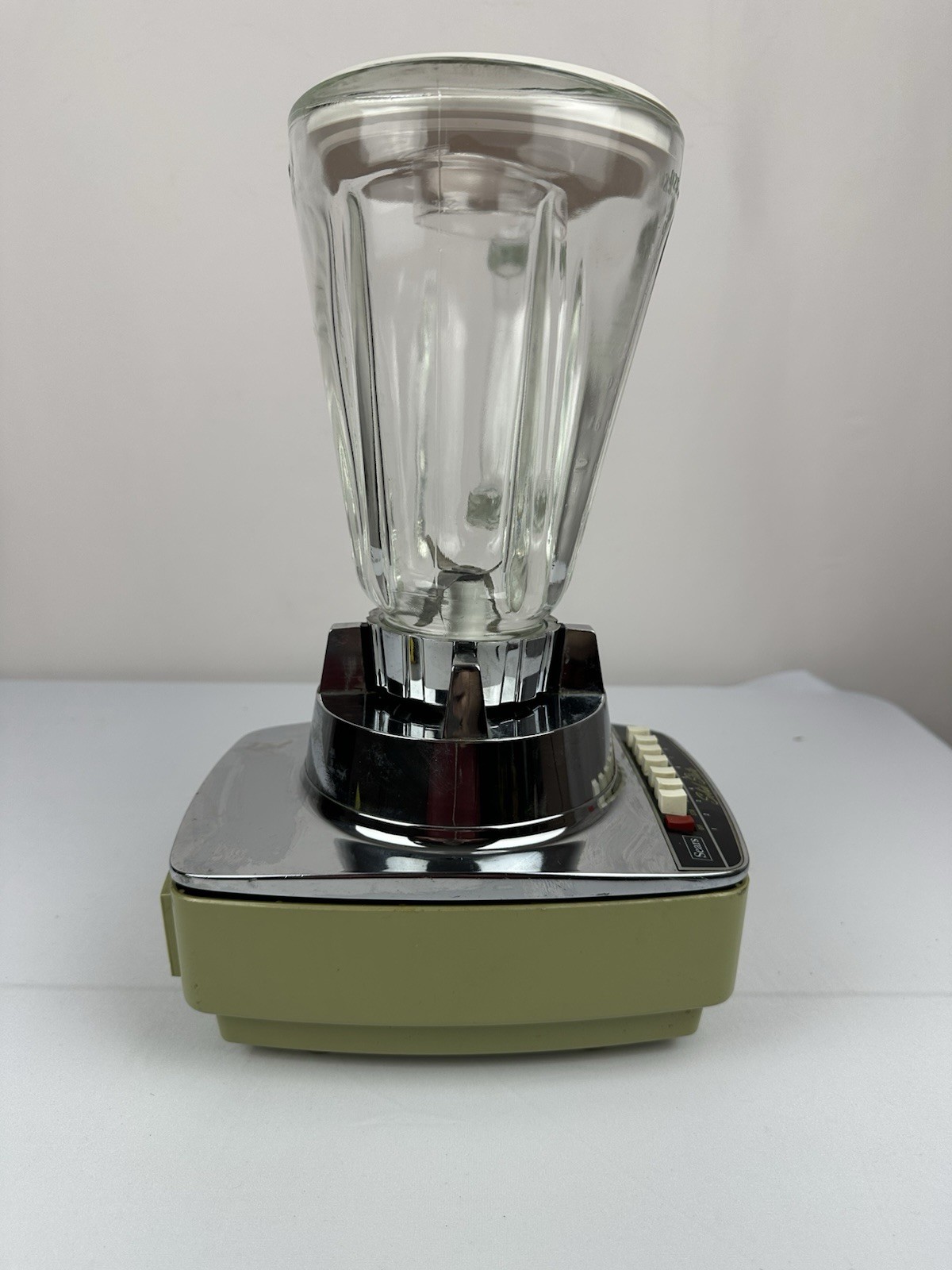 Vintage 1960's MCM Mid Century Modern Sears 7 Speed 40oz Blender With Real Glass