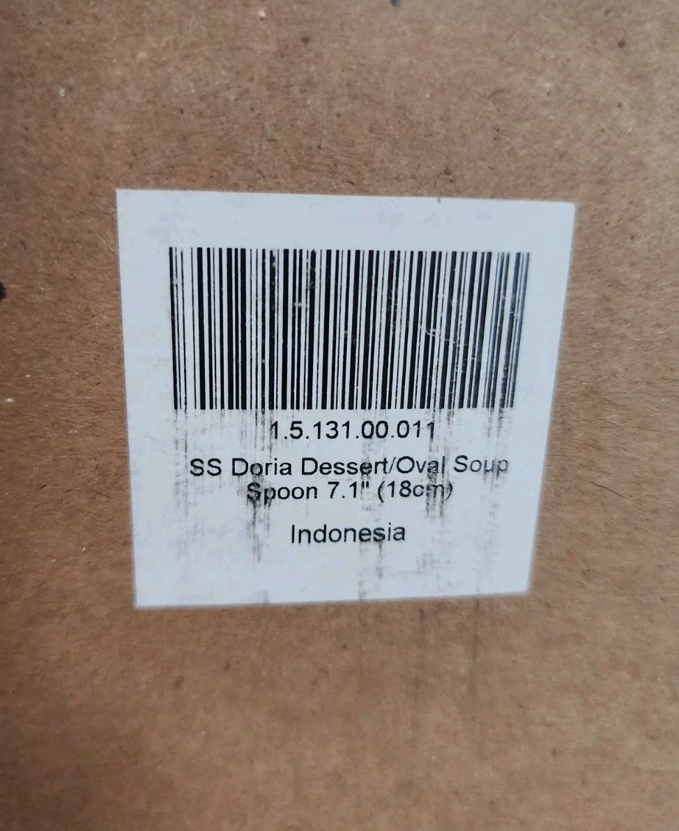 12 Pc Fortessa Doria 7.1" 18/10 Stainless Steel Extra Heavy Weight Oval Spoons