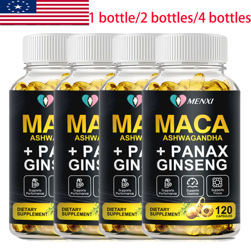 Organic Maca Root 120 Capsules 10000mg,Peruvian Maca Extract for Men & Women