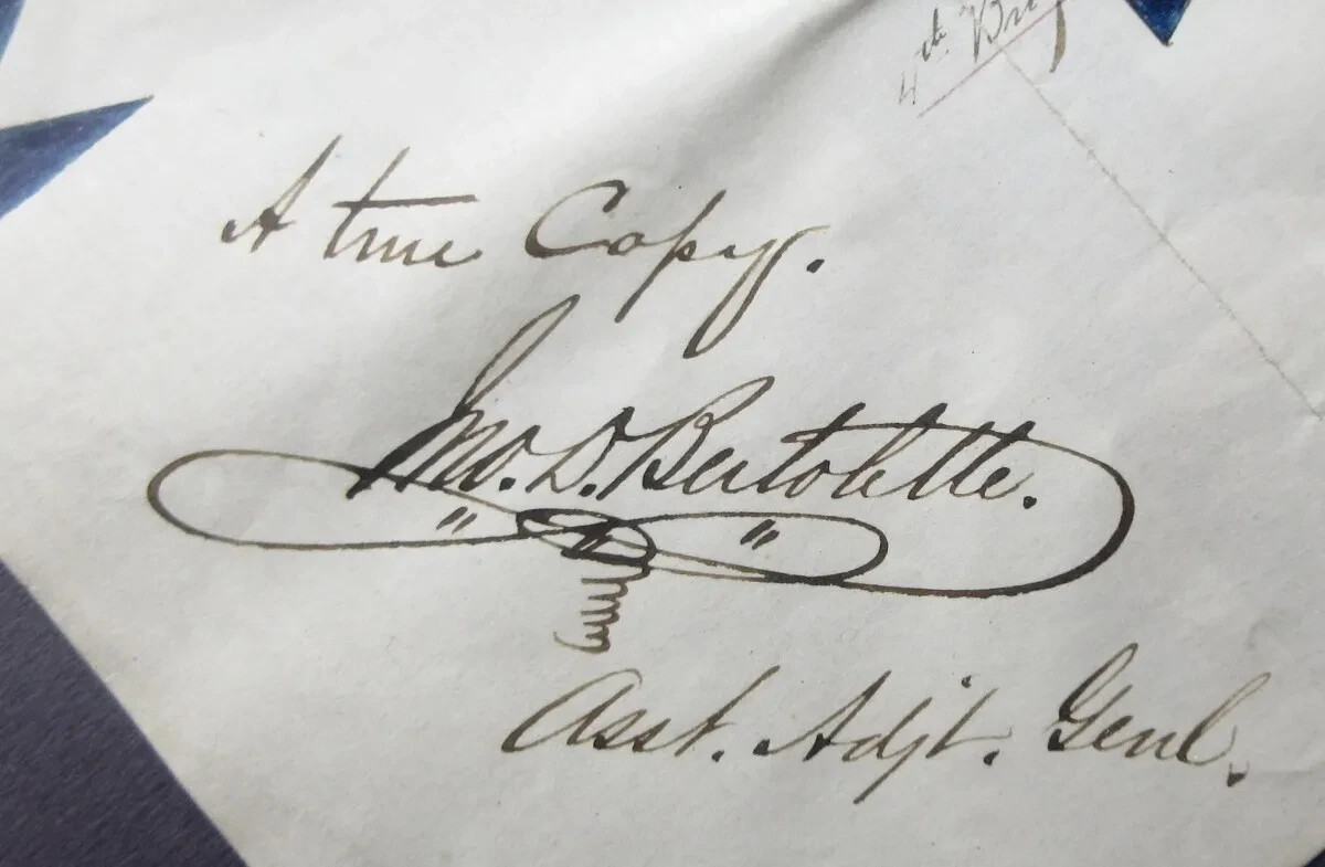 Designating Flag of the 9th Army Corps - Handcolored - August 1864