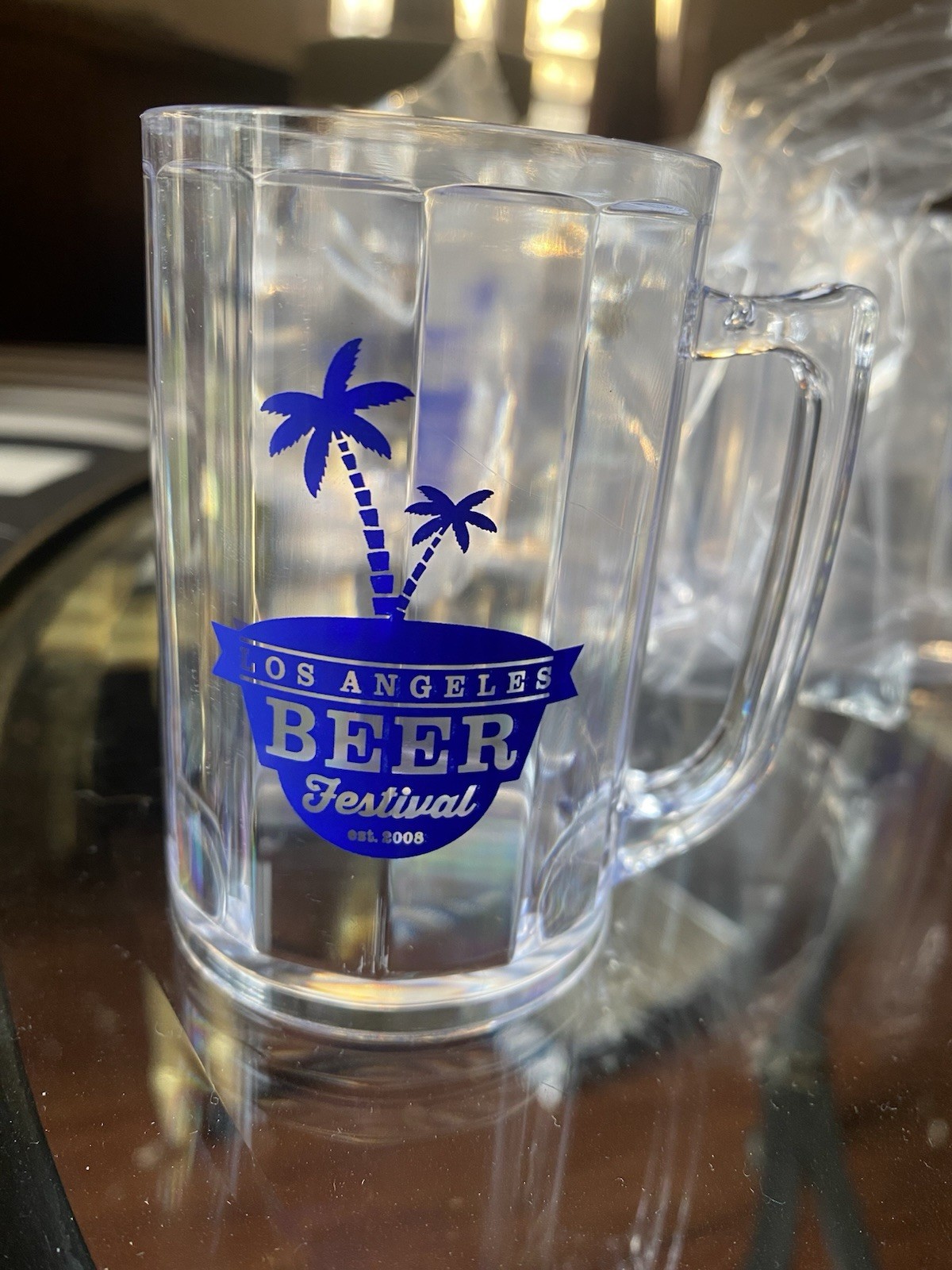 5  Los Angeles Beer Festival Plastic Sample Beer Mugs Mini 3.5" taster NEW 5 oz