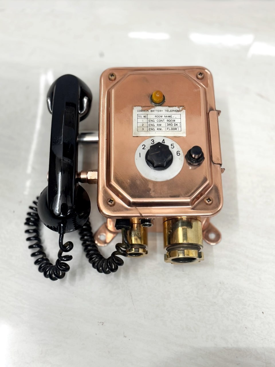 Authentic Vintage Aluminum Ship Salvage Telephone – Wall Mount | Tokyo Japan