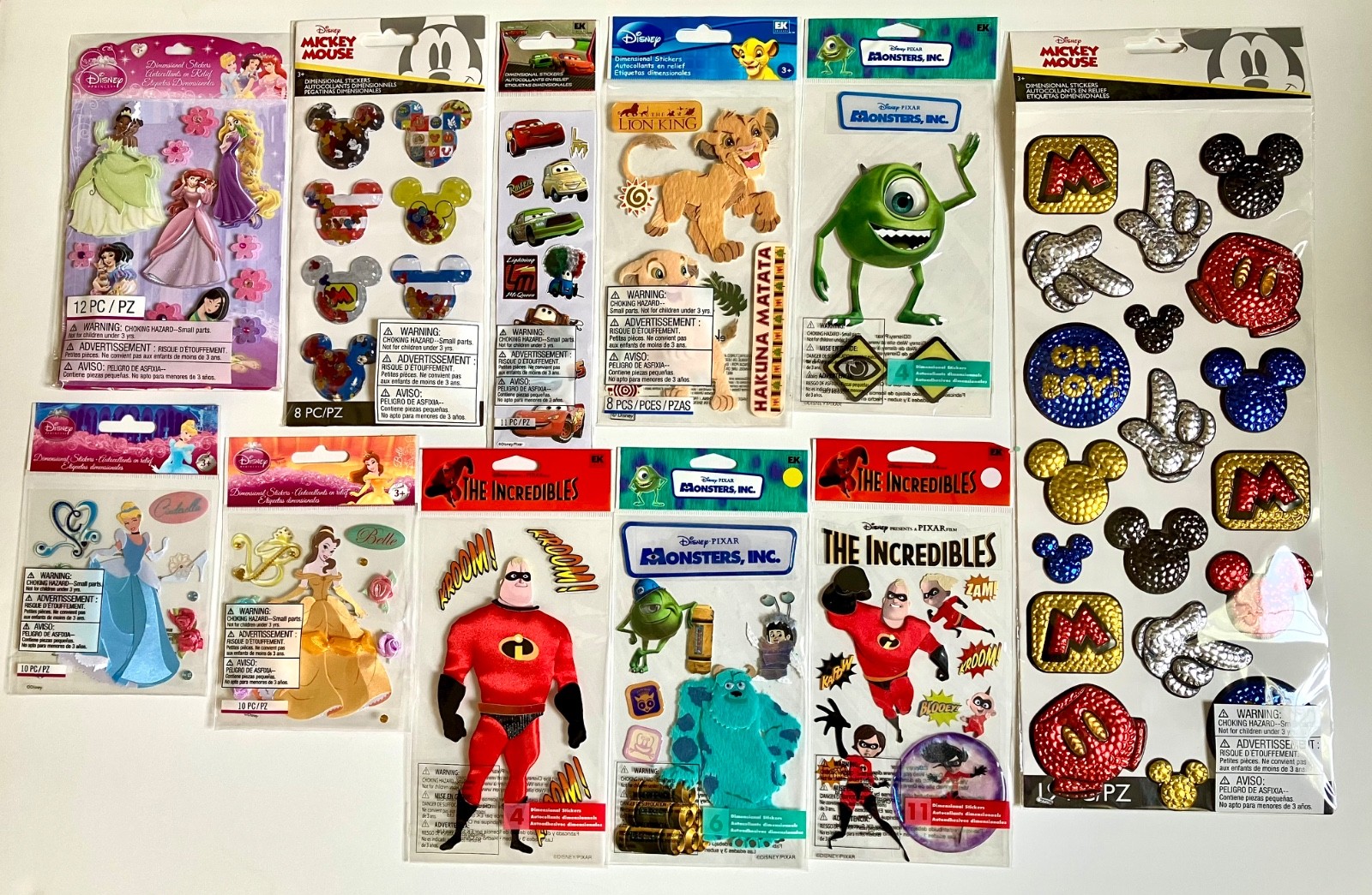 Jolee's Disney Stickers, Lion King, Monsters, Incredibles, Mickey & More, PICK!