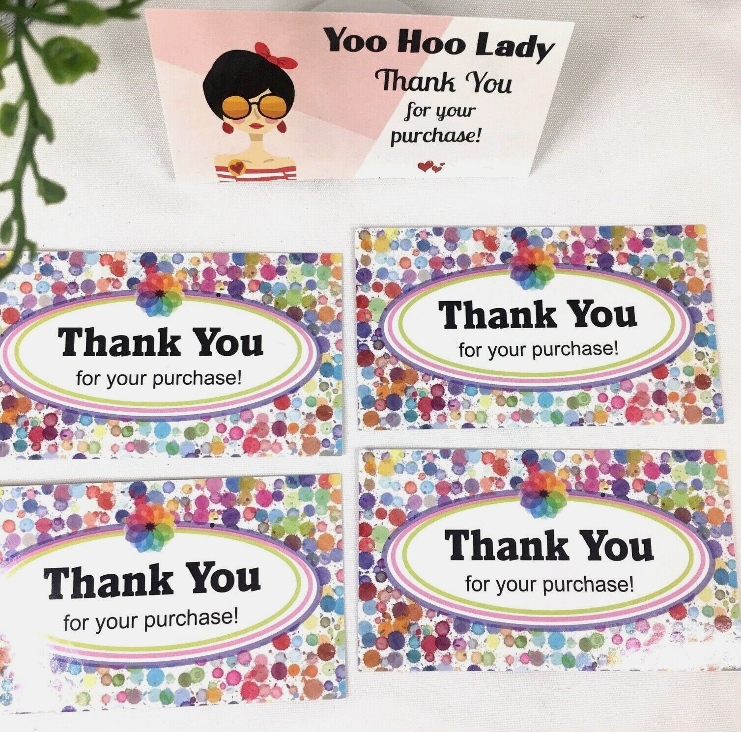 Business Cards, Thank You for Your Purchase Small Business 3.5x2"