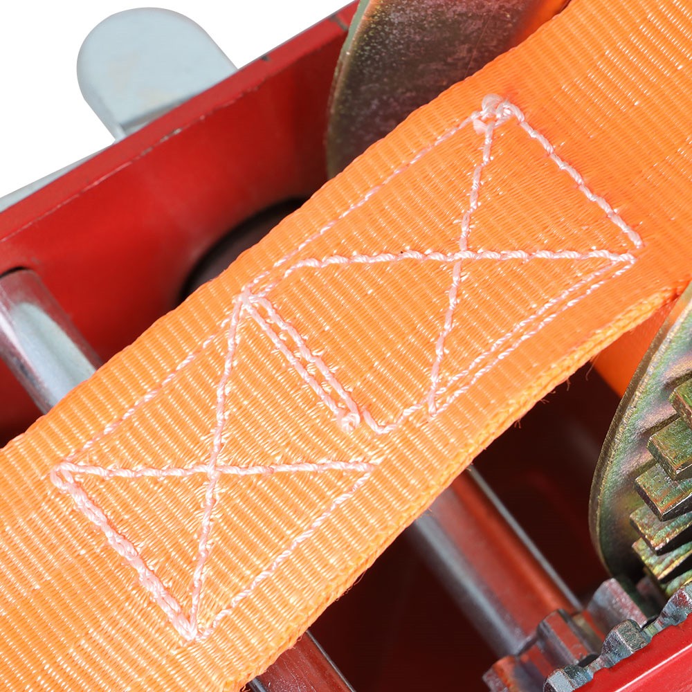 Heavy Duty Hand Winch 3500 LBS Dual Speed Hand Crank Red Strap ATV Trailer Boat