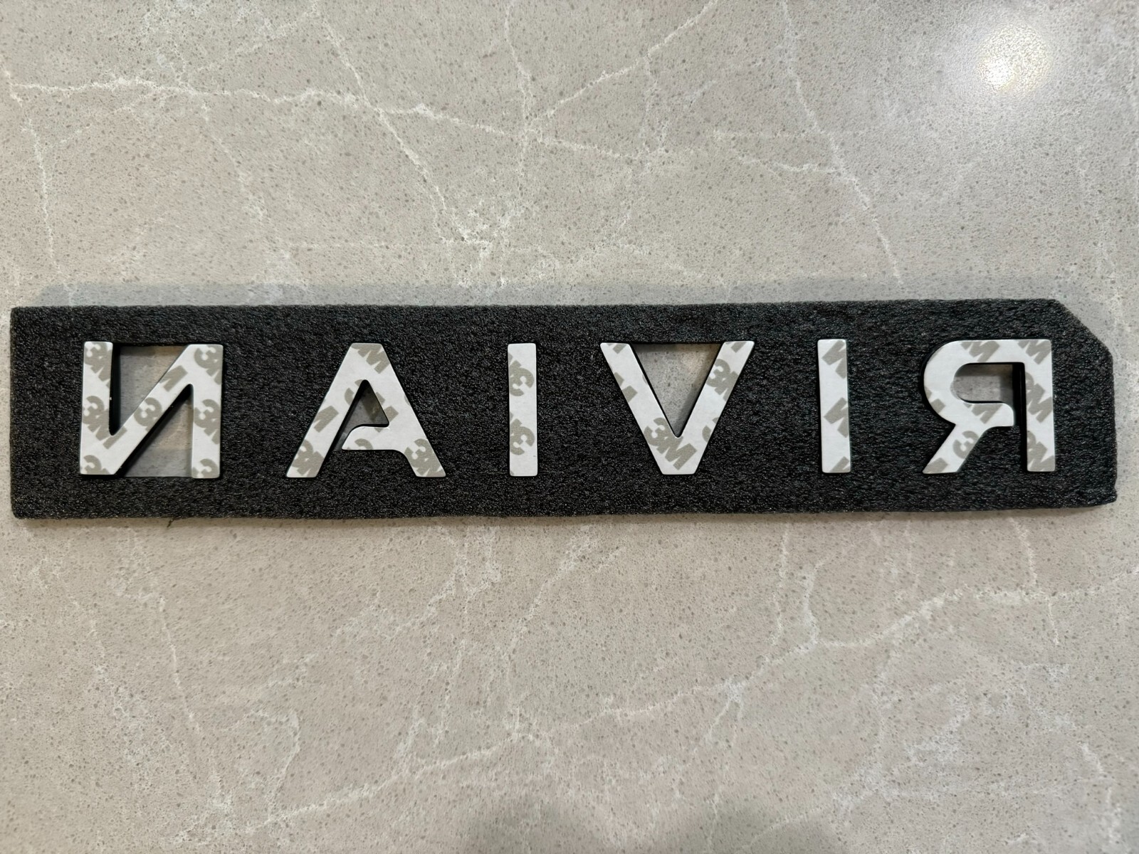 Rivian Emblem Set Matte Black R1T R1S Logo Square Badge