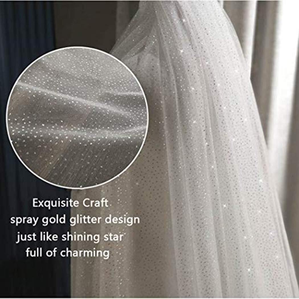 Sparkle Cathedral Wedding Veil Long Glitter Bridal Veils with Comb for Women ...