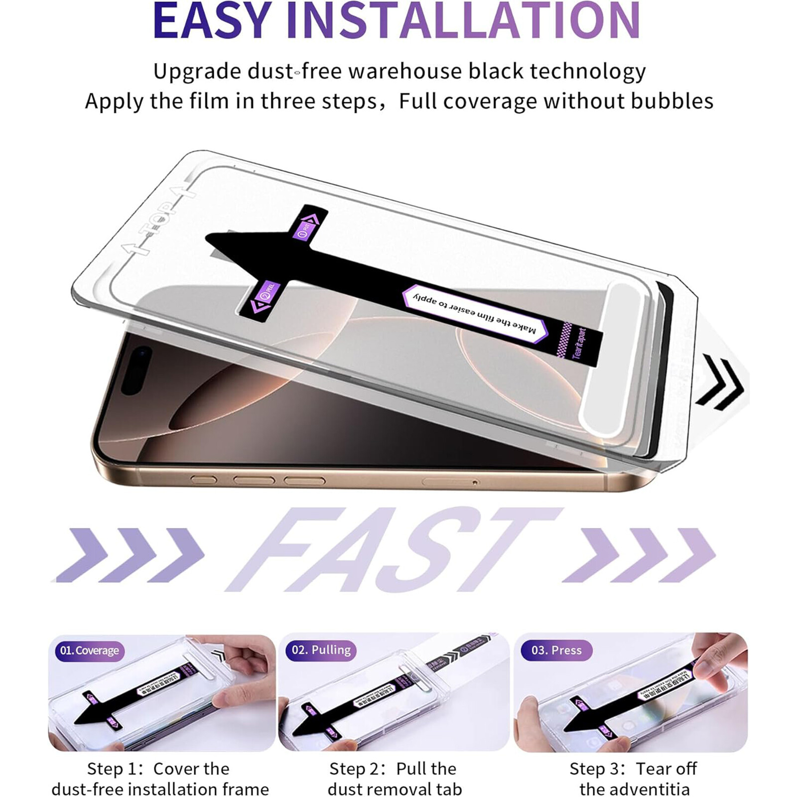 2 Pcs Screen Protector For Samsung Galaxy S24 Ultra S23 S22 Auto Alignment Kit