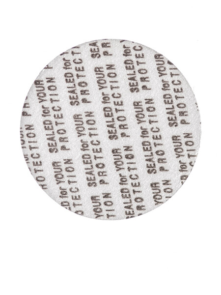 58mm Pressure Sensitive Foam Seal Cap Liner Sealed for your Protection 2.28"