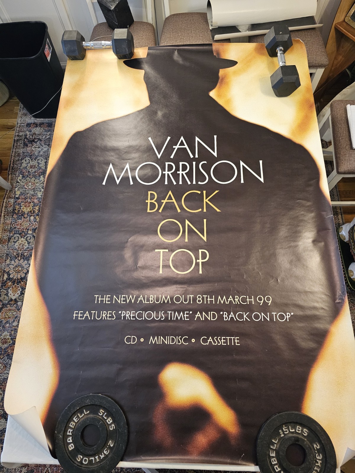 40x60" HUGE SUBWAY POSTER~Van Morrison 1999 Back On Top Original Vintage