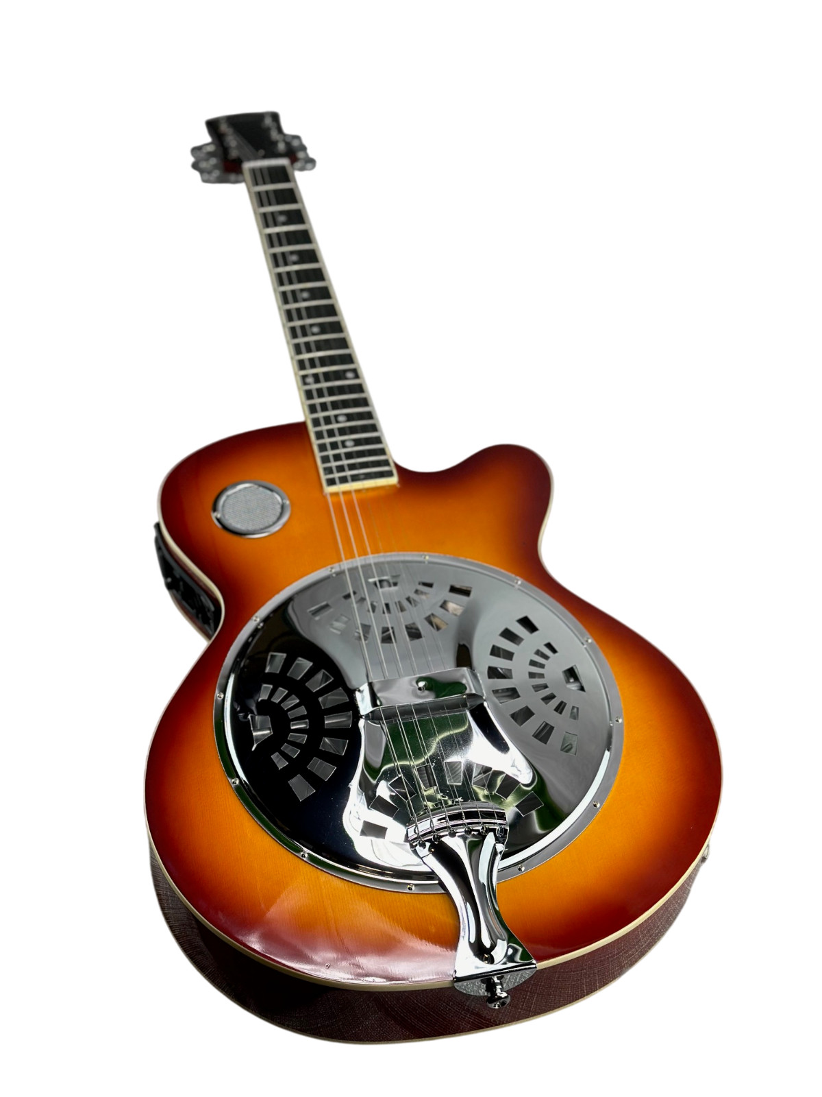 Zenison Steel Pan Acoustic Electric Resonator Guitar Single Cutaway Sunburst
