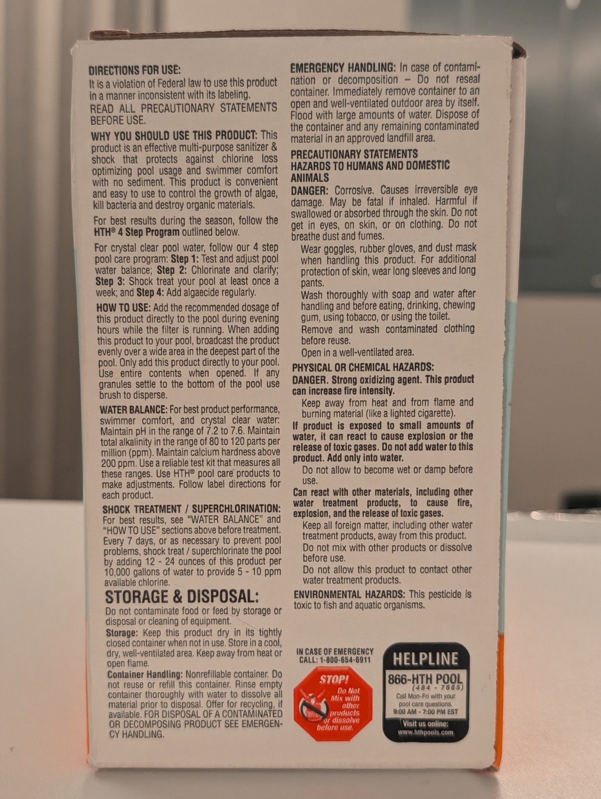 HTH Pool Care Advanced Cleaning for Swimming Pools, 5 Packs New