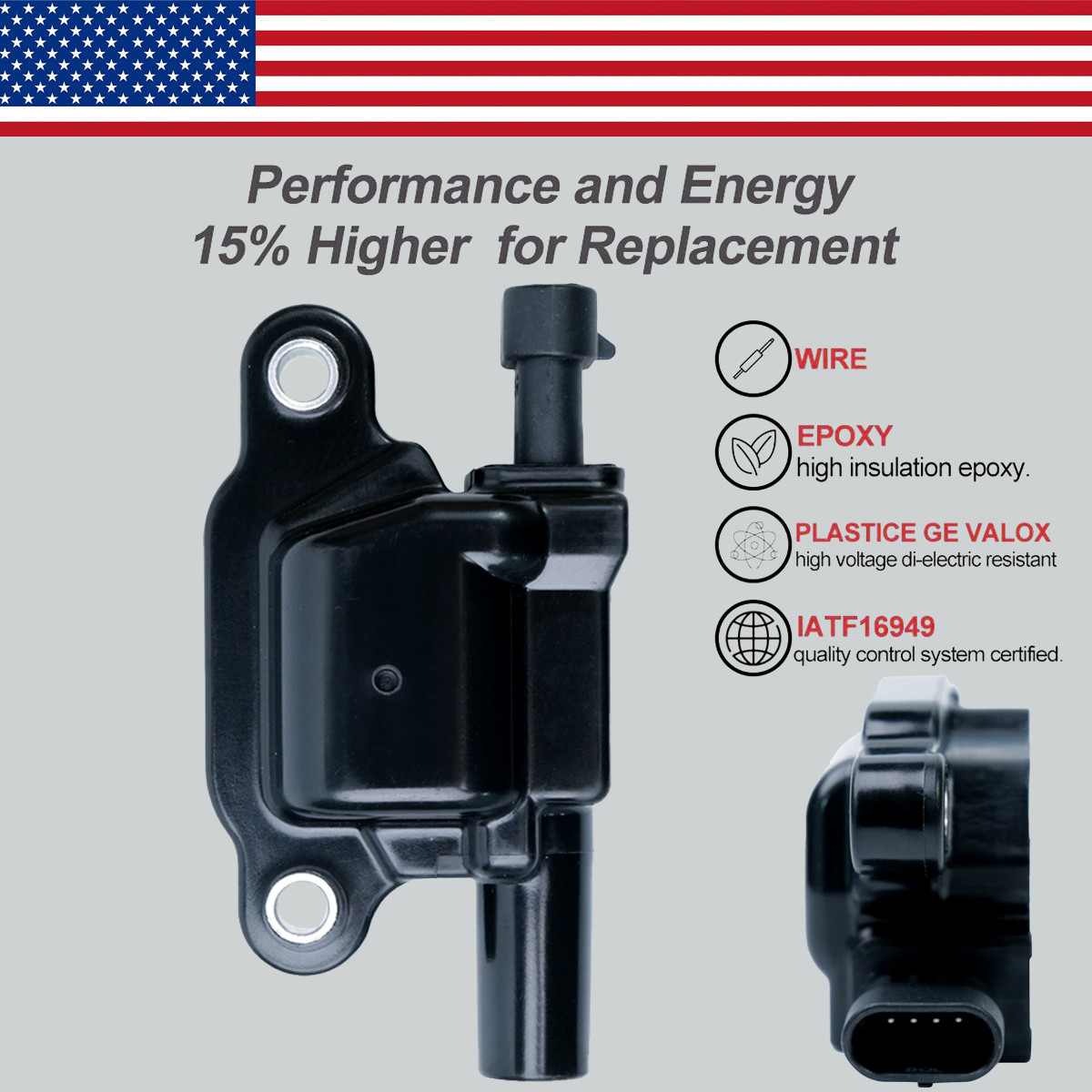 8X OEM Ignition Coil & Spark Plugs & Wire & w/plugs For Chevy GMC 5.3 6.2L UF413