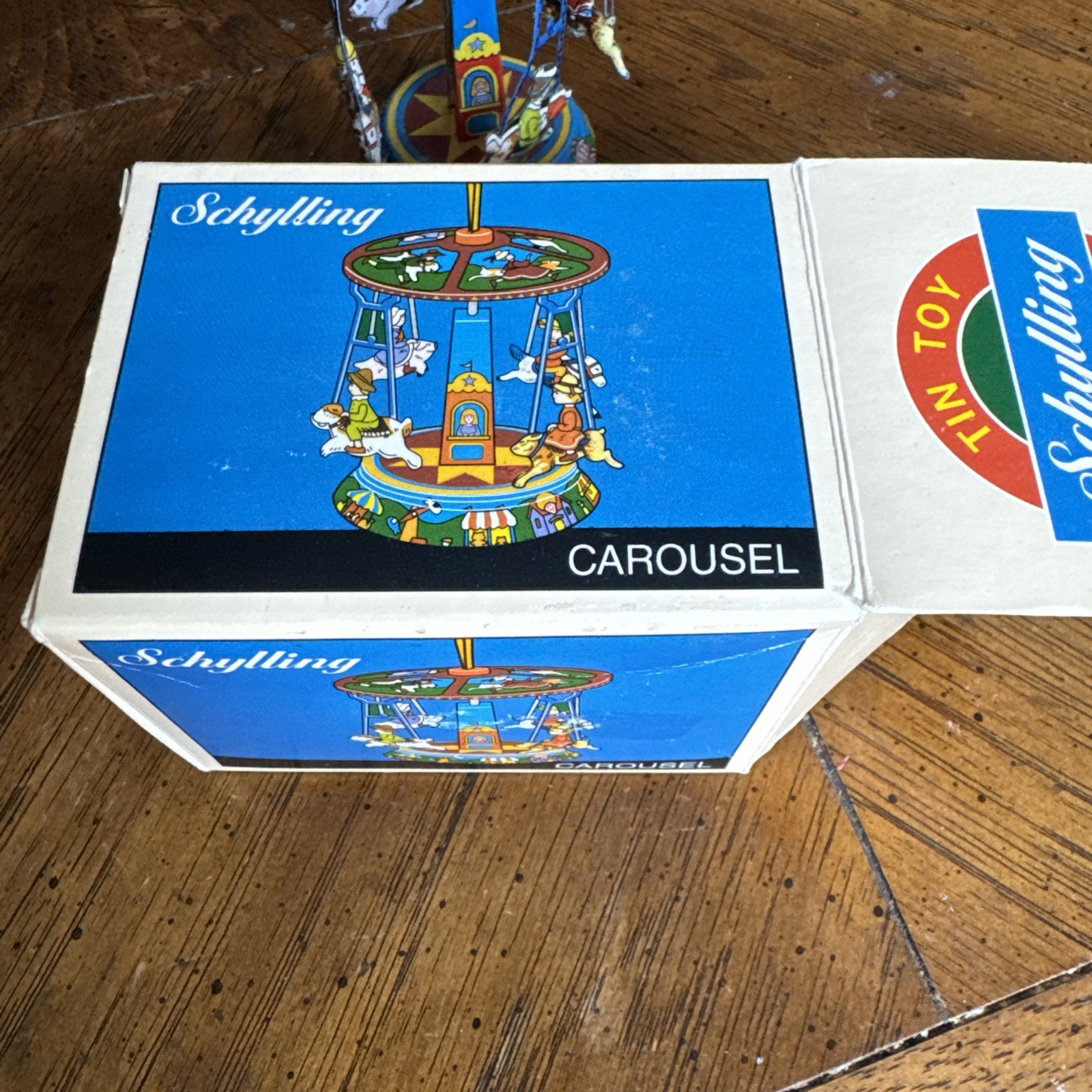 Vintage Schylling Miniature Tin Collector Series 90's Carousel w/Box