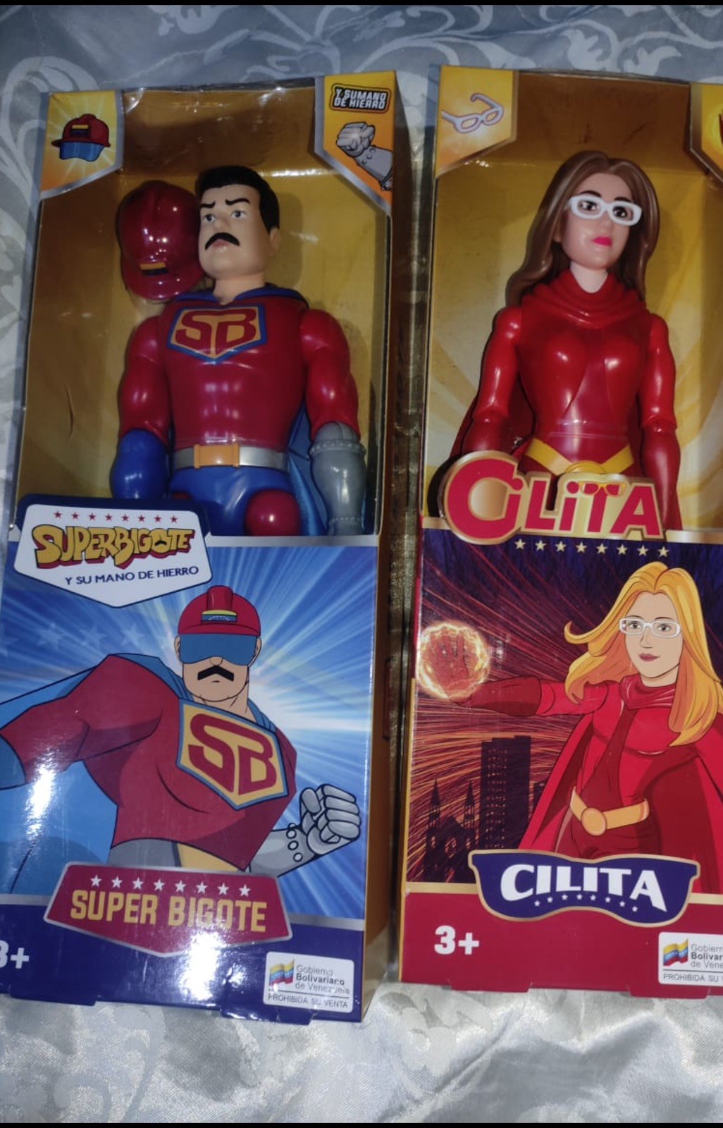 Figura Coleccionable Venezuela Set Edición Limitada Super Bigote + Cilita – New