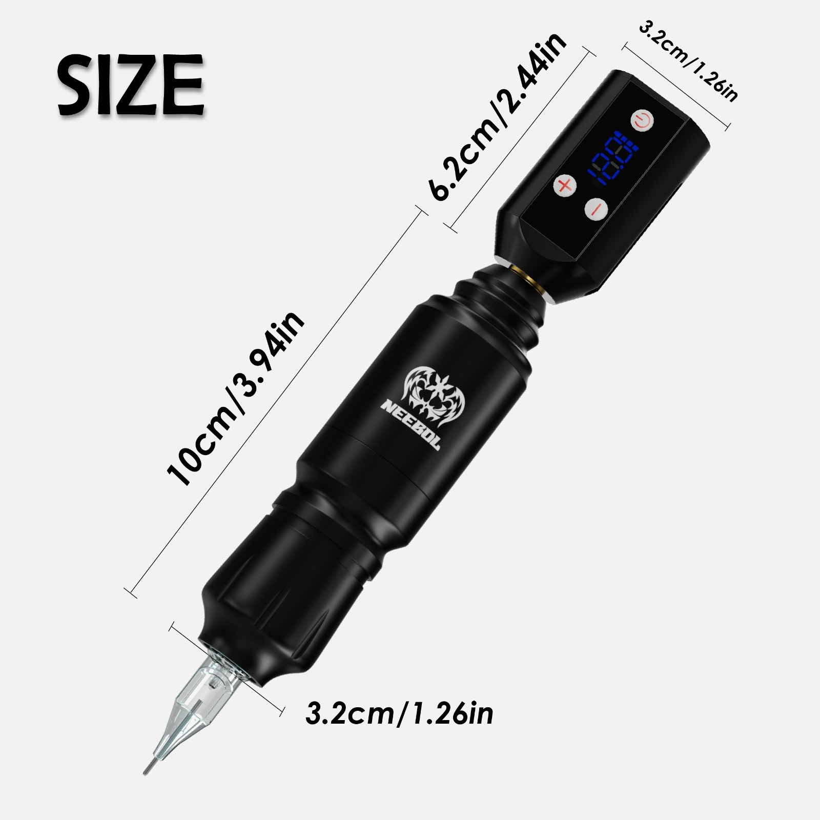 Wireless Tattoo Pen Machine Complet Kit with 1500mAh Power Supply 20Pcs Needles