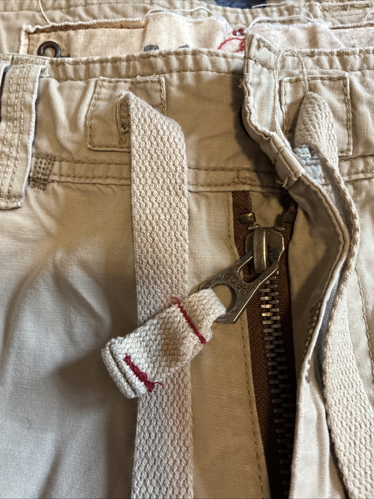 Lot Of 2 Polo Ralph Lauren Cargo Shorts Men's 34 Chino Brown Pockets Zip Fly