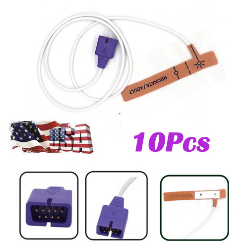 10Pcs 9Pin Disposable Neonate/Adult Oximax SpO2 Sensor Compatible for Nellcor，US