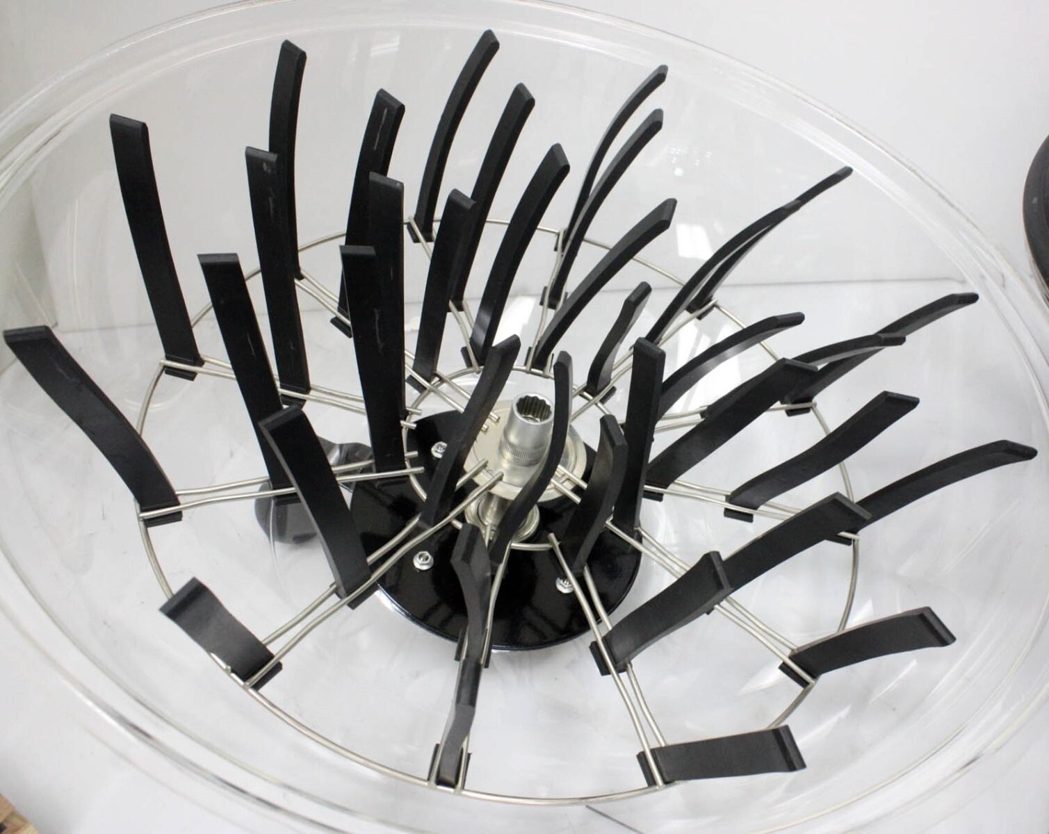 PRO 19" Hydroponics Trim Stainless Bowl Leaf Bud Spin Hand Crank Speed Trimmer