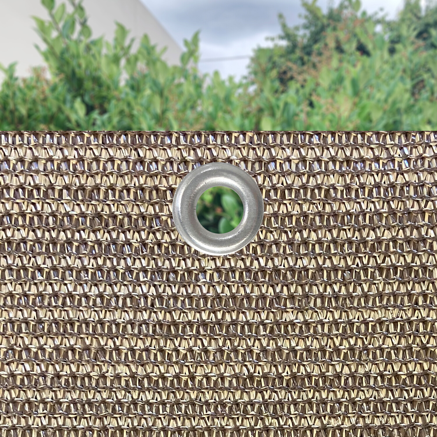 90% Straight Edge Sun Shade Sail, Pergola Cover Canopy Shade W/ Grommets Walnut