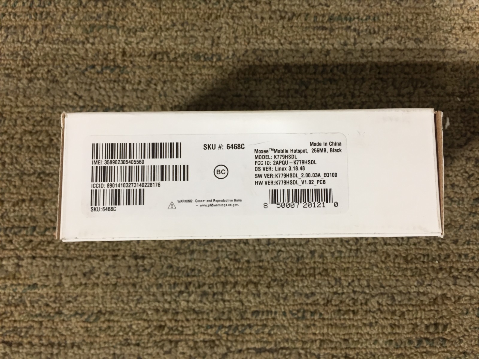 Open Box ** Moxee Mobile Hotspot Factory Unlocked K779HSDL