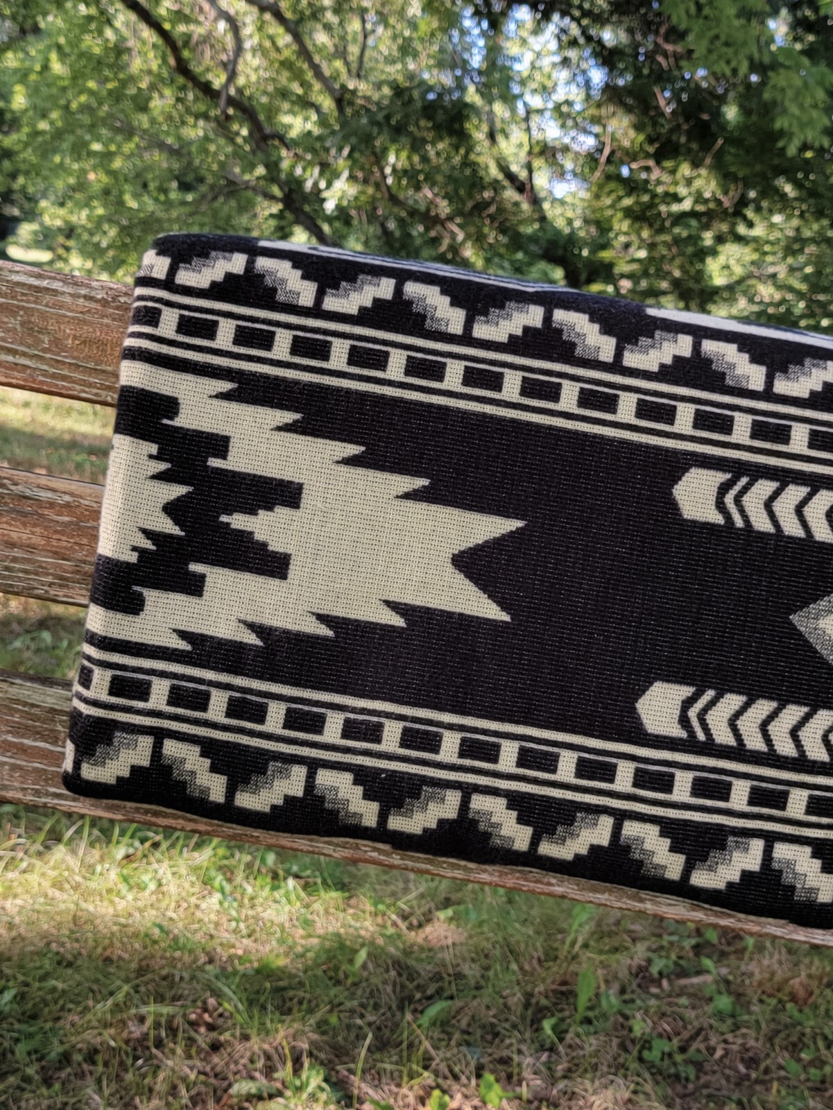 Black Reversible ALPACA Wool THROW BLANKET Andean Southwestern Design 80" X 48"