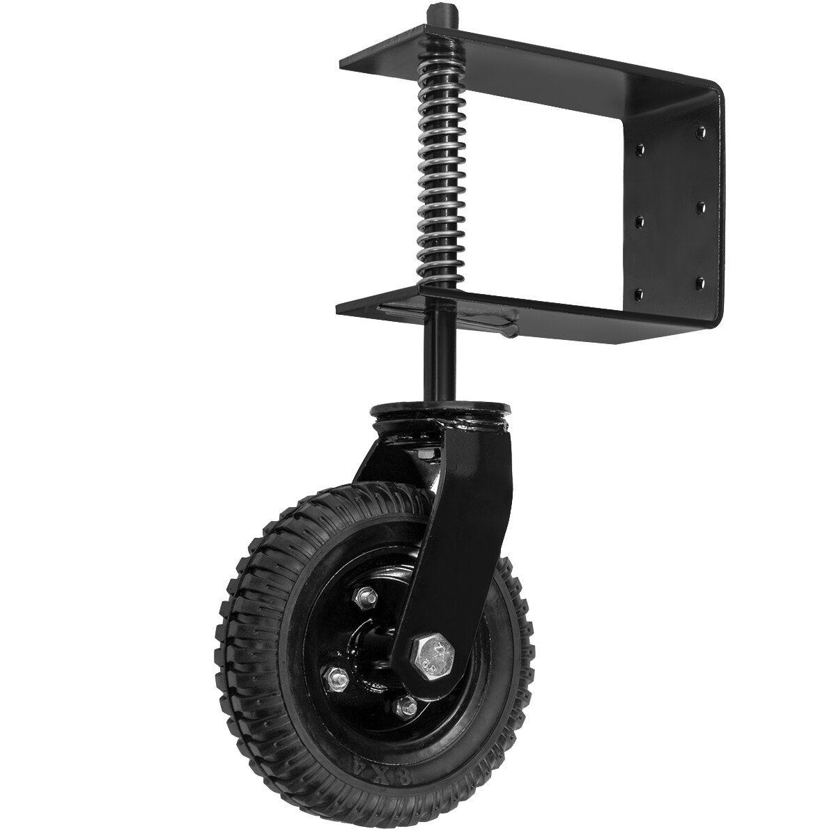 Stark Heavy-Duty Gate Wheel Steel Spring Loaded Hardware Fence Swivel Caster