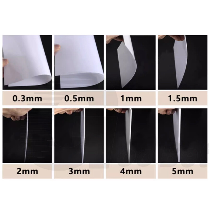 White ABS Styrene Plastic Sheet 0.5-30mm Thick Smooth DIY Model Craft All Sizes