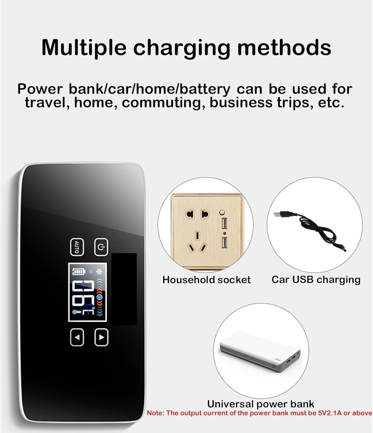 Insulin Cooler Travel Case for Car, Peptide Fridge 32-64°F Custom & Display Temp