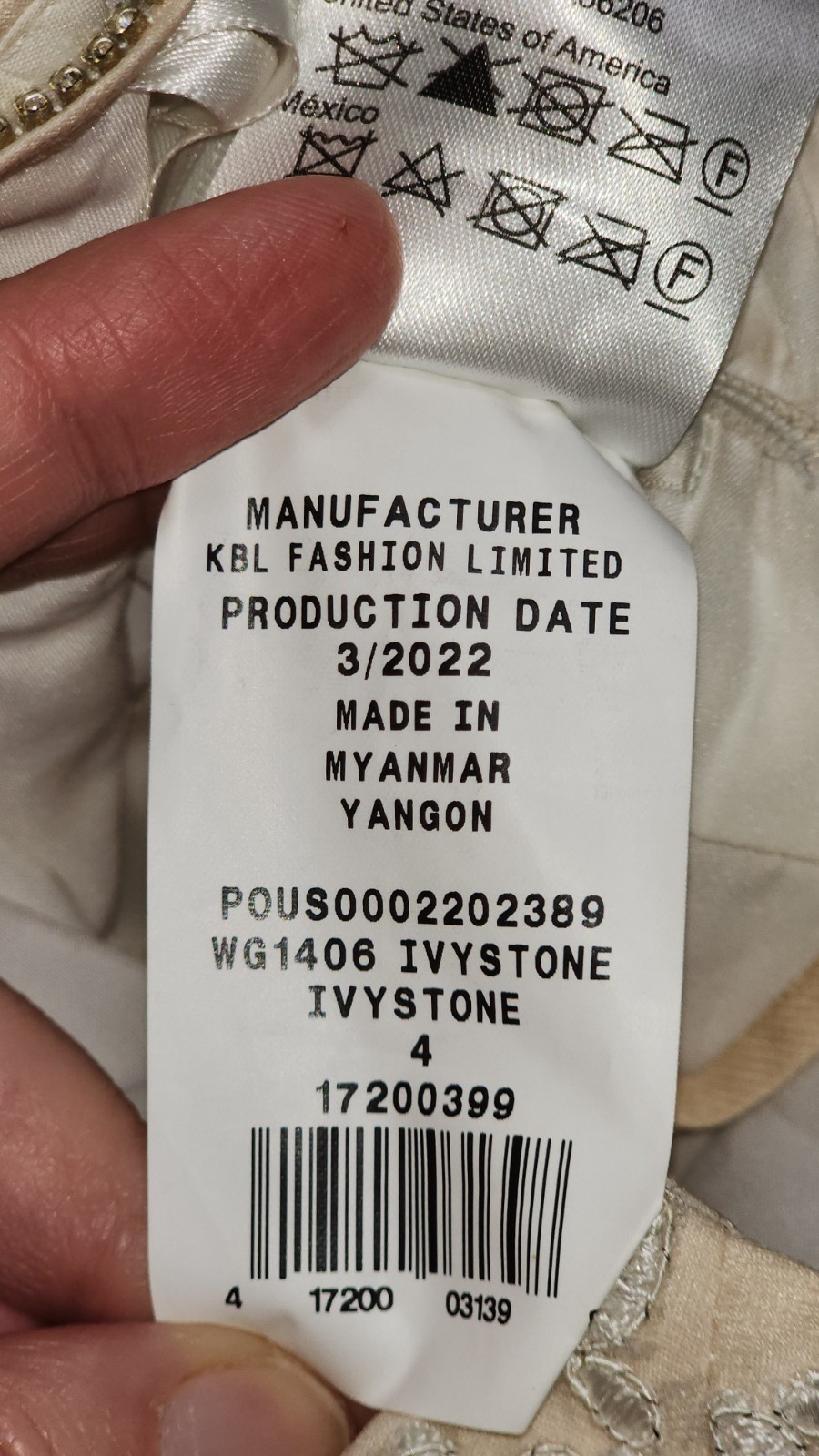 $180 Davids Bridal Ivory Floral Applique Spaghetti Strap Flower Girl Dress Sz 4