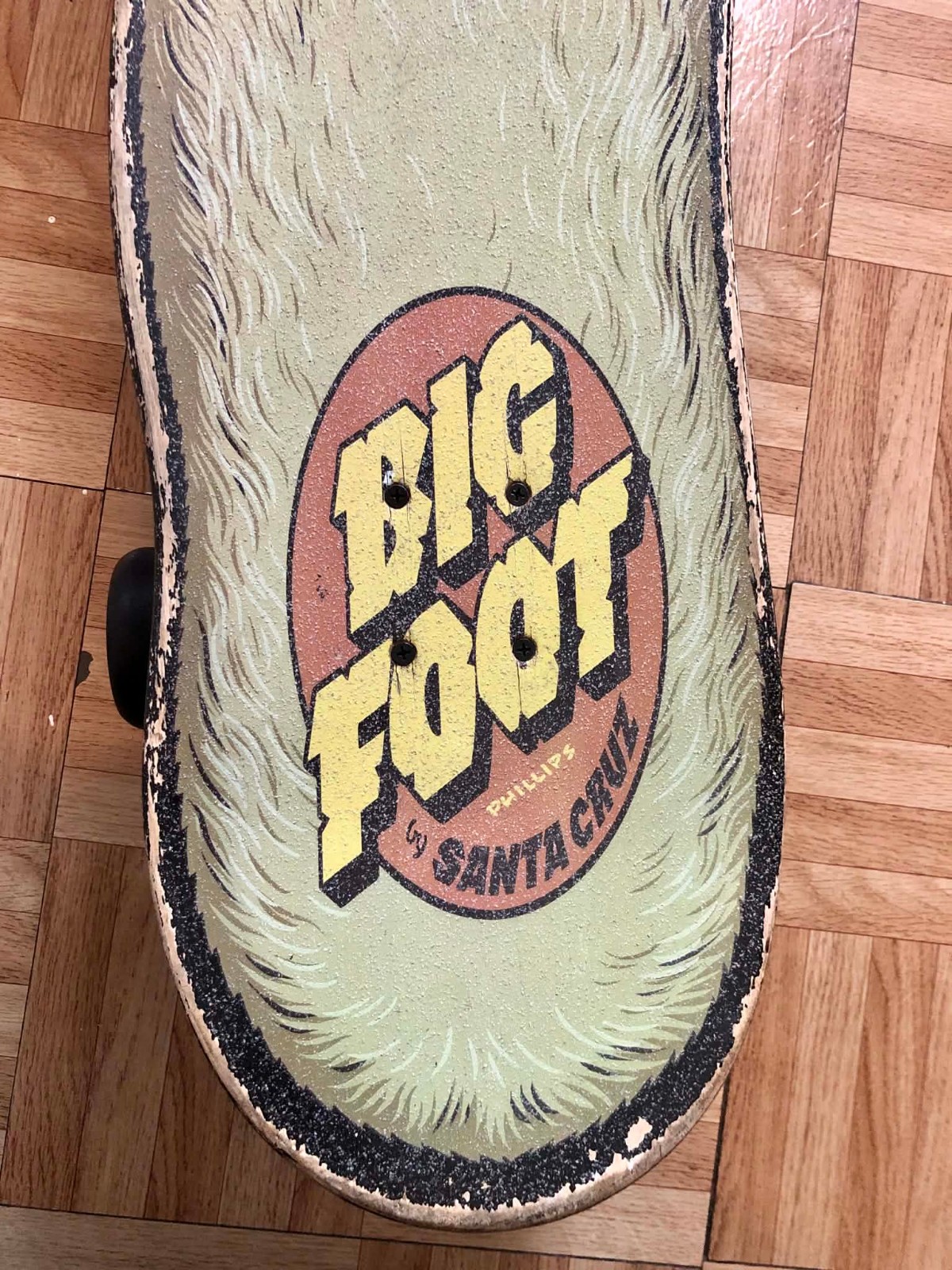 SANTA CRUZ BIG FOOT / SCREAMING FOOT -JIM PHILLIPS- USED LONGBOARD