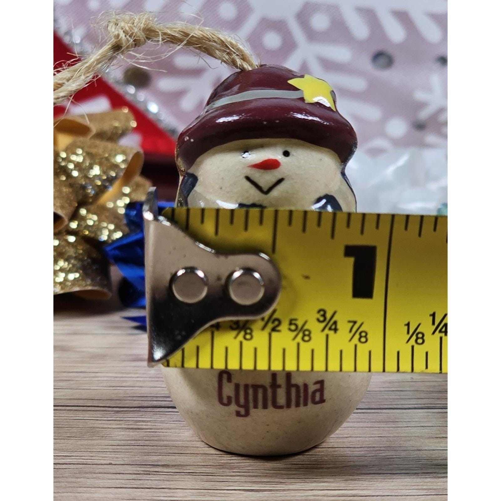 Vintage Snowwoman Ornament Cynthia Personalized Christmas Decor