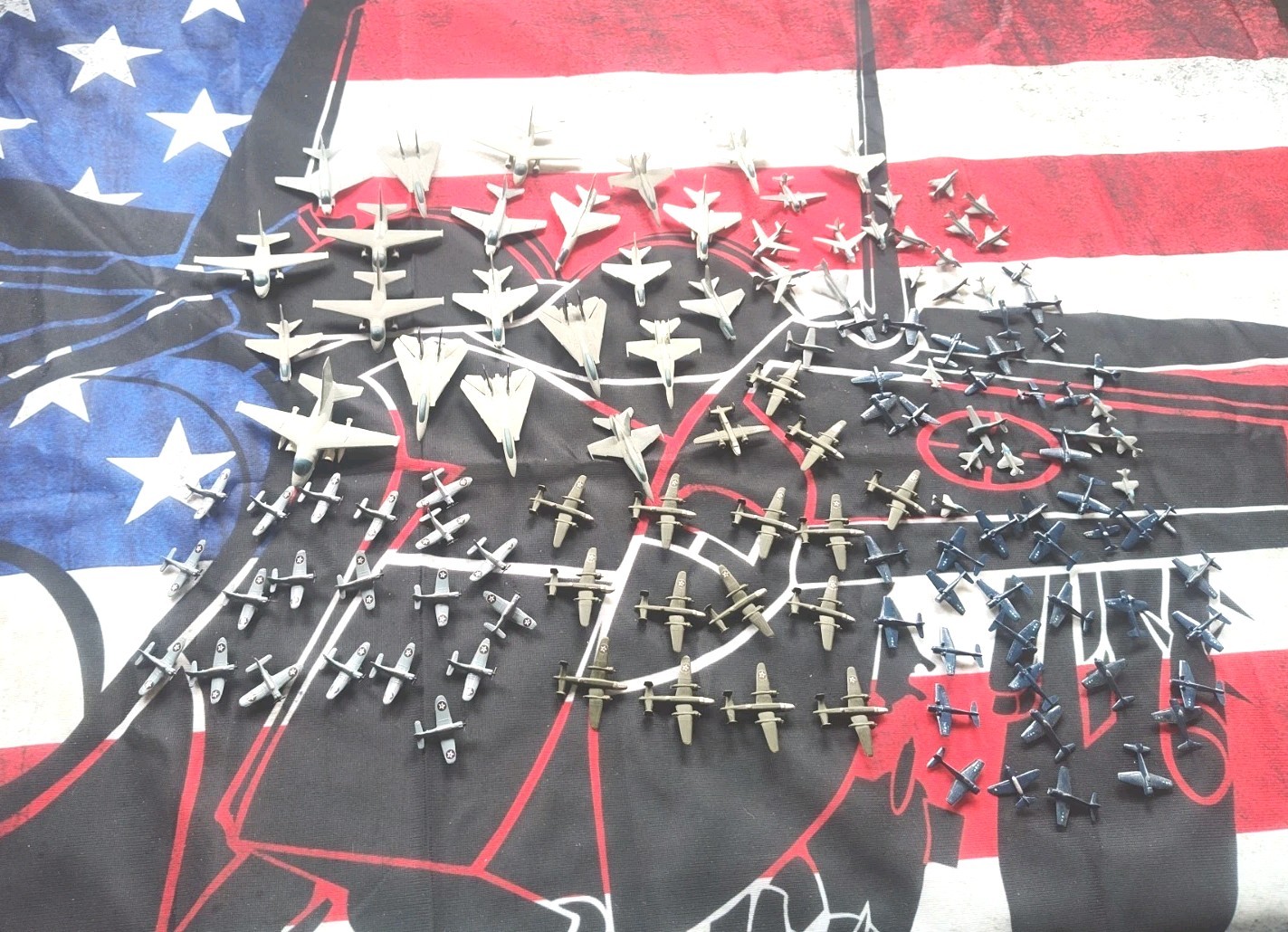 Lot Of 125+ Mini Built Model Airplanes For Aircraft Carriers Plastic 1/2"-2"Long