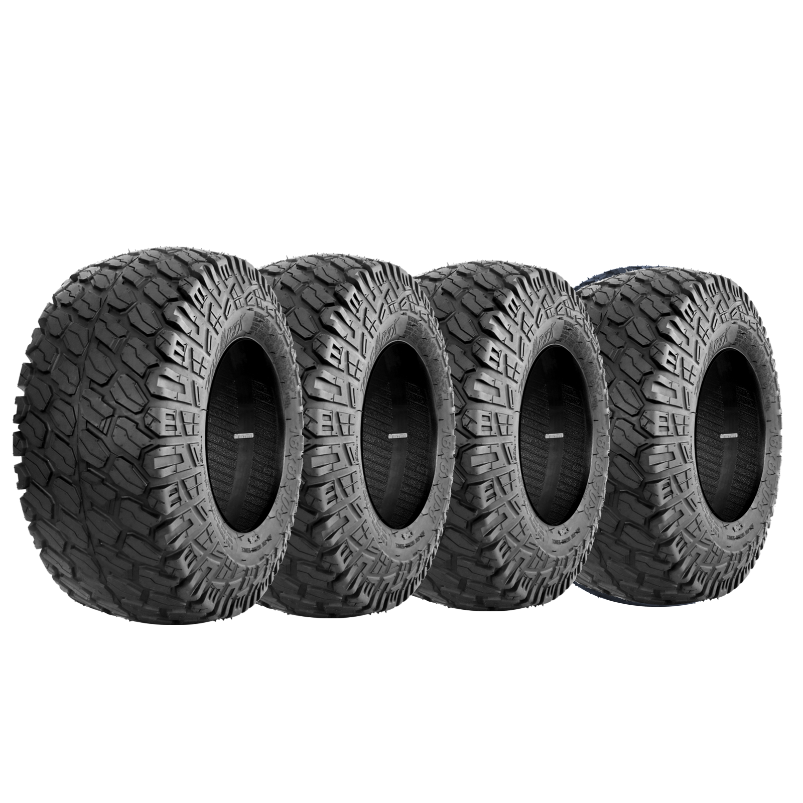 Set Four 205/50-10 Golf Cart Tires 4 ply All Terrain Low Profile Tire Tubeless