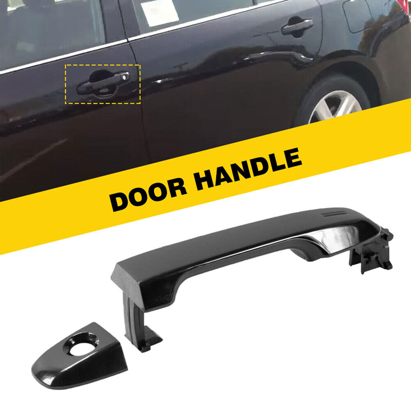 Front Exterior Outside Black Door Handle LH or RH Side FITS 2012-17 Toyota Camry