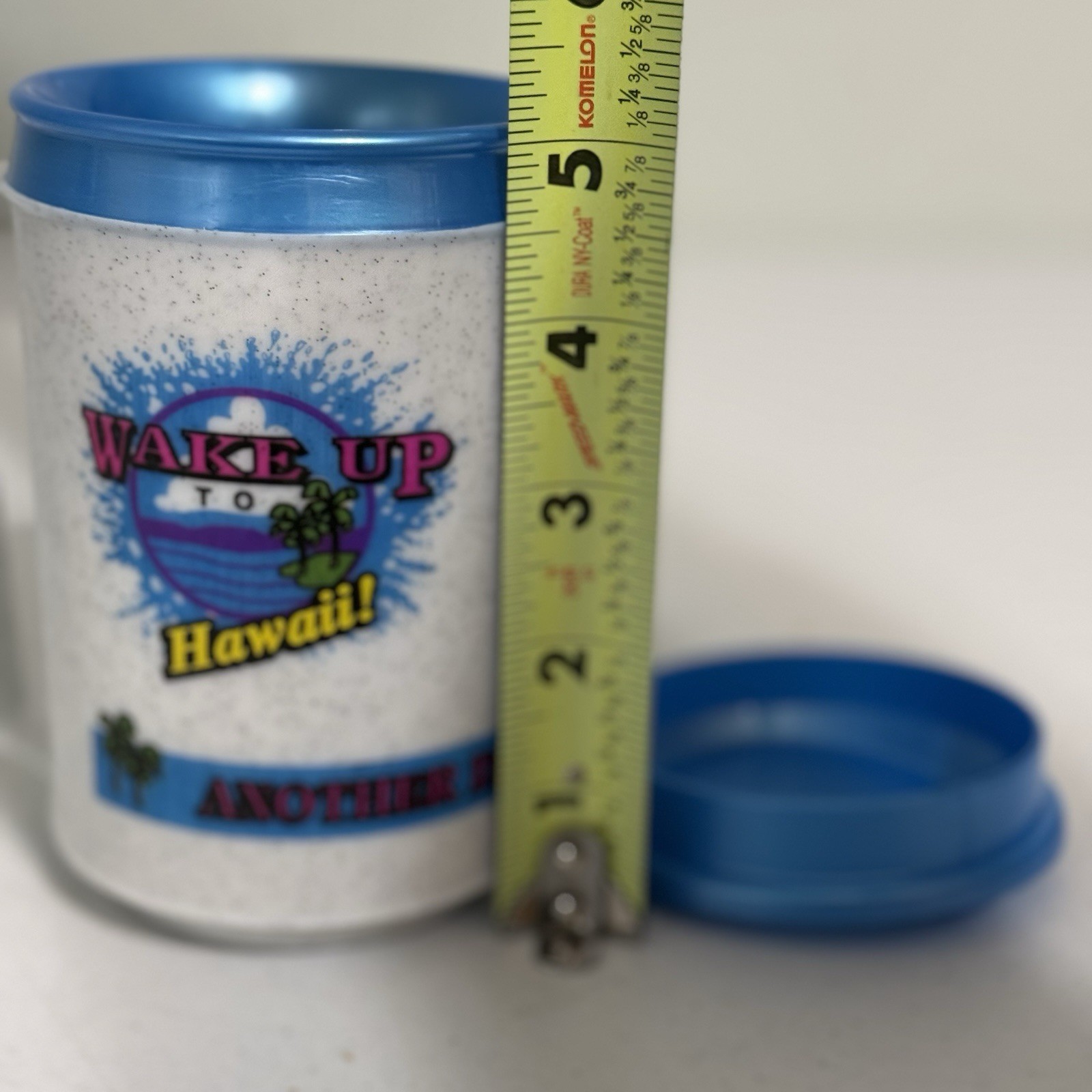 TWO Vintage Fountain Drinks Splash Into Hawaii Aladdin Travel Mugs Cups W/Lids