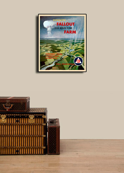 1960s Civil Defense Poster - Radioactive Fallout Can Reach Your Farm - 16x20