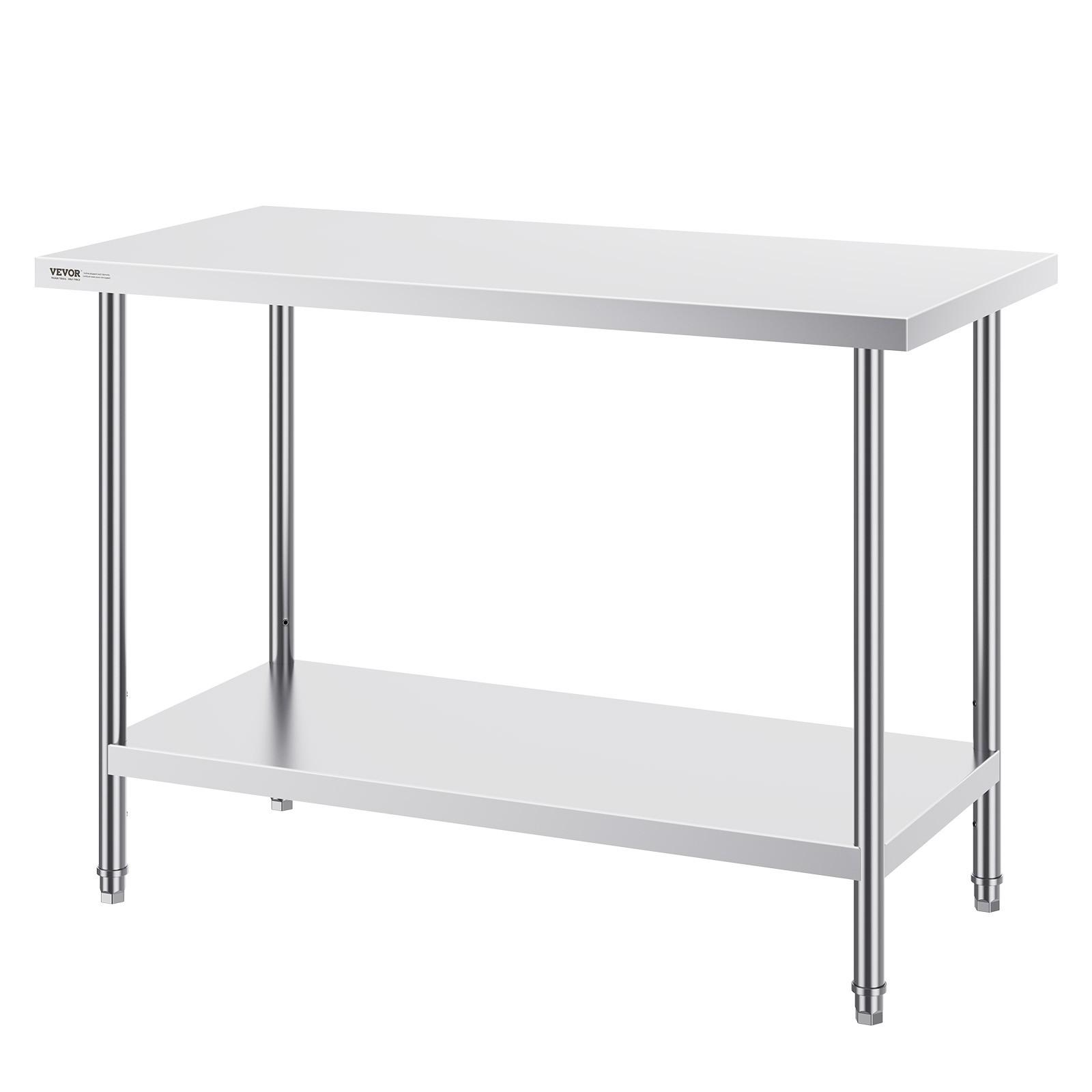 VEVOR Stainless Steel Work Prep Table Commercial Worktable Food Prep 24x48x34in