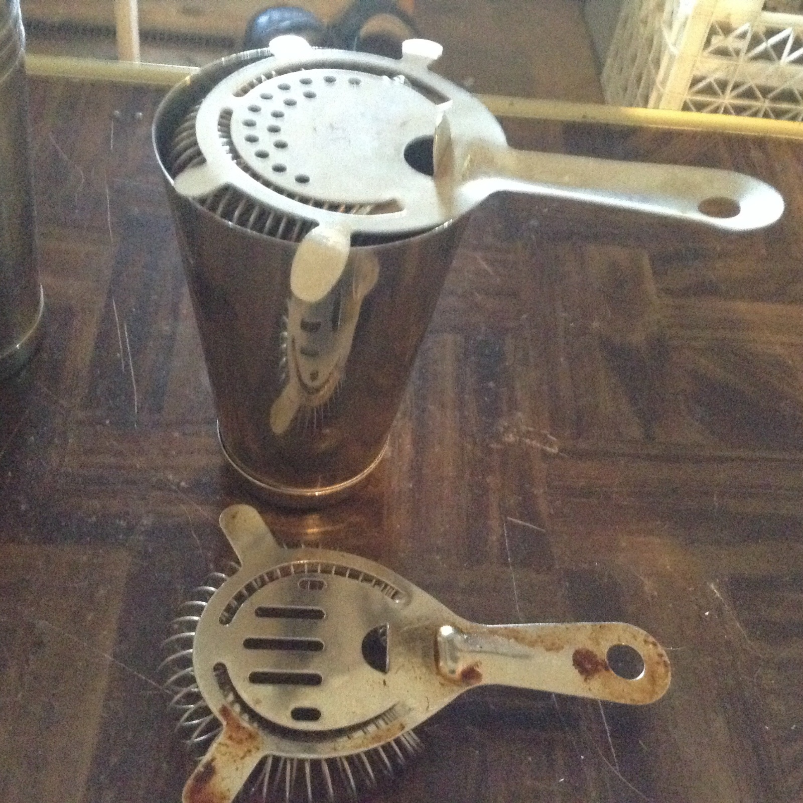 Stainless steel bar drink strainers