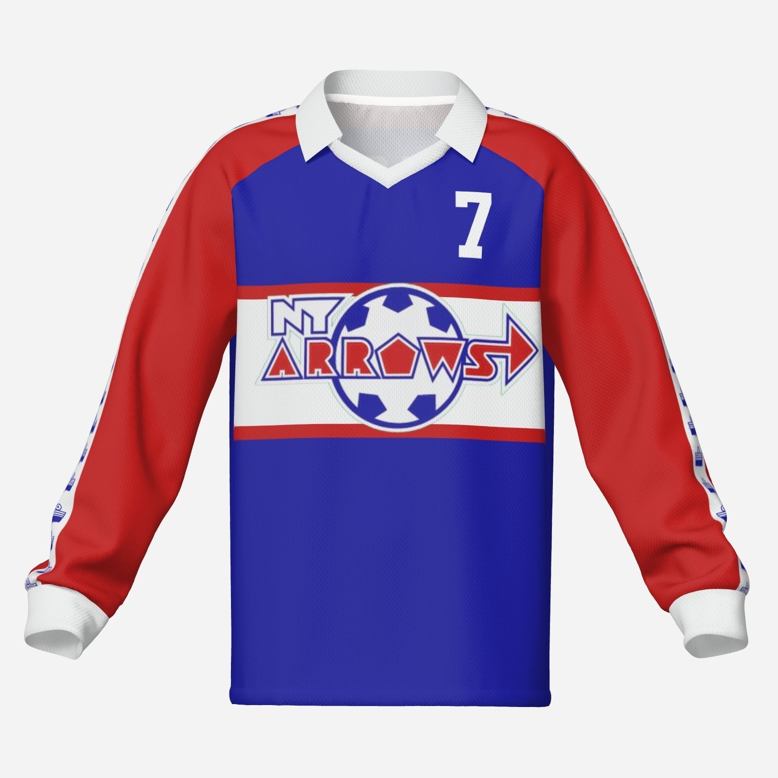 New York Arrows - 1980 1981 home soccer jersey Replica Retro shirt, MISL Zungul